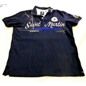 Jembelo Navy Polo Shirt XL St. Martin Royal Yachts Club Limited Edition 1958 Emb